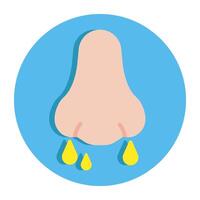 Unique design icon of running nose vector