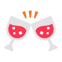 Editable design icon of cheers vector