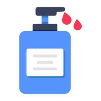 Flat design icon of hand sanitizer vector