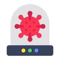 Flat design icon of COVID-19 vector