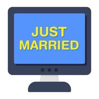 Perfect design icon of just married vector