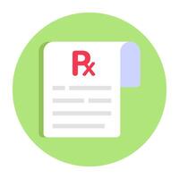 Trendy design icon of rx, medical instructions vector