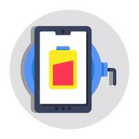 A trendy design icon of mobile battery vector