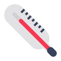 An editable design icon of digital thermometer vector