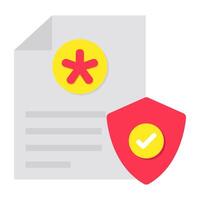 An icon design of insurance policy vector