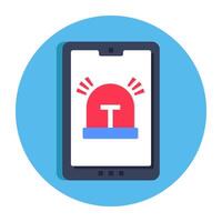 Premium design icon of mobile hooter vector