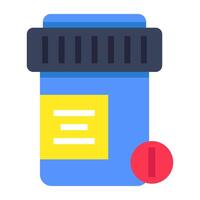 An editable design icon of sample jar vector