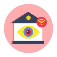 A flat design icon of smart home vector