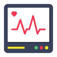 A unique design icon of ecg monitor vector