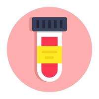 An editable design icon of sample tube, lab apparatus vector