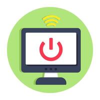 Creative design icon of smart lcd turn off vector