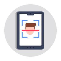 Perfect design icon of mobile face scan vector