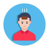 Editable design icon of fever checking vector