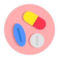 An editable design icon of capsules vector