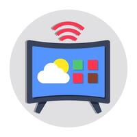 A beautiful design icon of smart lcd vector