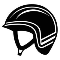 Windsurf Helmet Silhouette on White Background vector