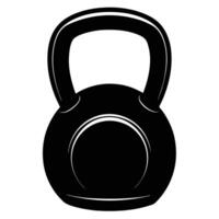 Adjustable Kettlebell Silhouette on White Background vector