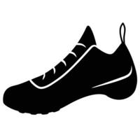 Climbing Shoe Silhouette on White Background vector