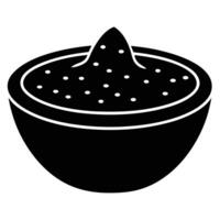 Salsa Dip Silhouette on White Background vector