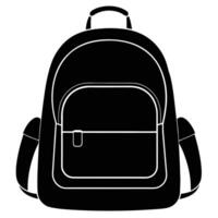 Backpack Silhouette on White Background vector