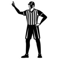 Referee Silhouette on White Background vector
