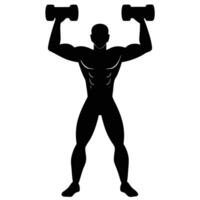 Core Strength Silhouette on White Background vector