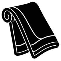 Workout Towel Silhouette on White Background vector