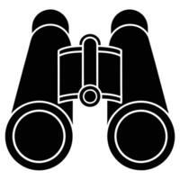 Binoculars Silhouette on White Background vector