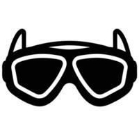 Water Goggles Silhouette on White Background vector