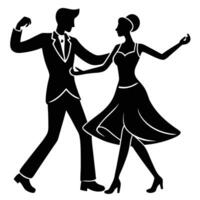 Salsa Hand Hold Silhouette on White Background vector
