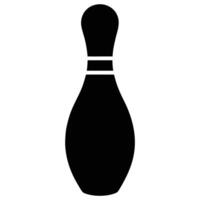 Bowling Pin Silhouette on White Background vector