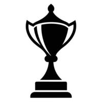 Ballroom Trophy Silhouette on White Background vector