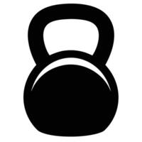 Adjustable Kettlebell Silhouette isolated on White Background vector