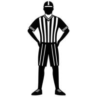 Referee Stand Silhouette on White Background vector