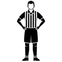 Referee Silhouette on White Background vector