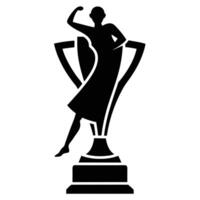 Tango Trophy Silhouette on White Background vector