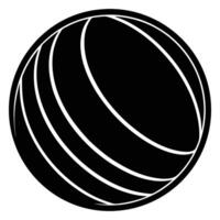 Agility Ball Silhouette on White Background vector