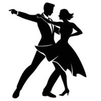Tango Dip Silhouette on White Background vector