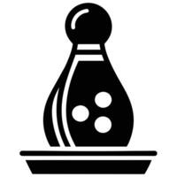 Lawn Bowling Target Silhouette on White Background vector
