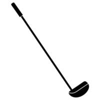 Mini Golf Club Silhouette on White Background vector