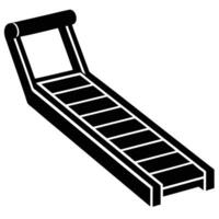 Treadmill Belt Silhouette on White Background vector