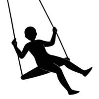 Swing Dance Pose Silhouette on White Background vector