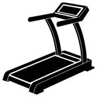 Treadmill Console Silhouette on White Background vector
