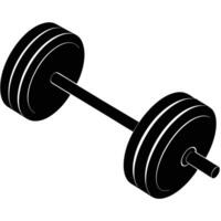 Barbell Silhouette on White Background vector
