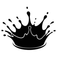 Simple Water Splash Silhouette on White Background vector
