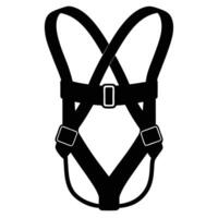 Climbing Harness Silhouette on White Background vector