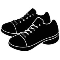 Weightlifting Shoes Silhouette on White Background vector