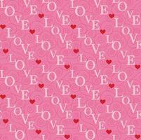 Seamless Valentine Love Heart Pattern On Red Background vector