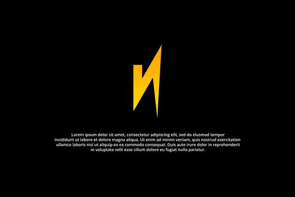 letter n power and electricity logo