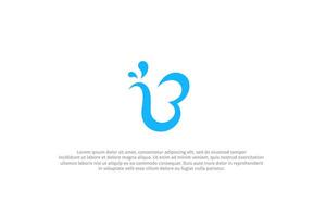 letter b abstract butterfly logo vector